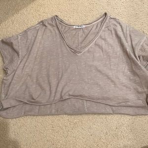 Super cute cropped we the free tee. In the color sand.